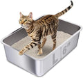 Stainless Steel Litter Box, Large Metal Litter Box by Holintan