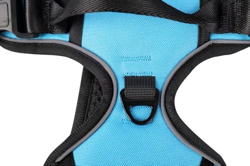 Blue No-Pull Dog Harness with 2 Leash Clips，Soft Padded Vest - Image 5