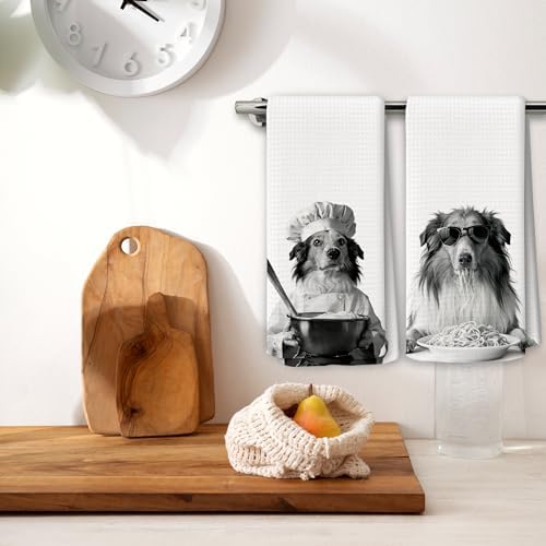 Dog Kitchen Towels Decor Set of 2 - Image 2
