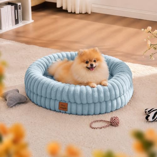 ChiXnuggle Orthopedic Dog Bed, Washable Cover, Faux Fur Bolster Pet Couch - Image 3