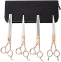 Professional Dog Grooming Scissors Rose Gold 440C Stainless Steel Straight by PetGroomingScissors