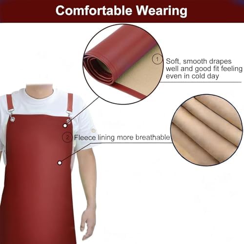 SHEOMERN 2 Pack Heavy Duty Vinyl Dishwasher Apron Adjustable Cross Back Strap - Image 6