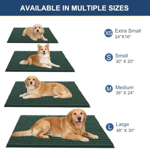 OLANLY Dog Door Mat for Muddy Paws 30x20, Ultra-Absorbent Chenille Mud Mat - Image 2