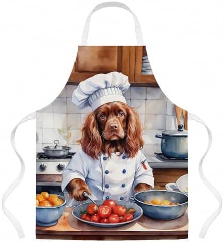 Caroline's Treasures Sussex Spaniel The Chef Apron Cooking Kitchen Server by CarolinesTreasures