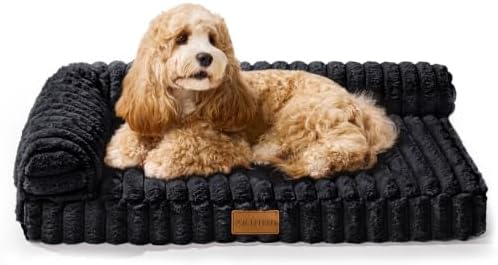 Orthopedic Medium Dog Bed Furry Pet Bed, Washable Cover 30''X20'' - Image 2