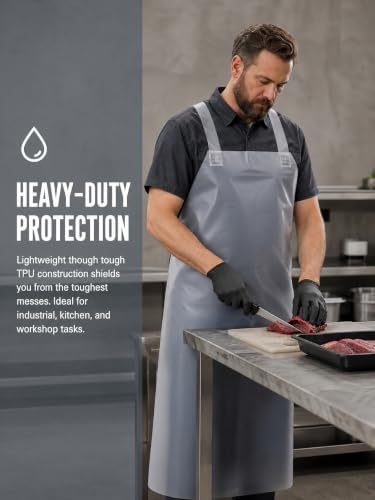 Molaxhome TPU Waterproof Apron Lightweight Oil-resistant Chef Apron - Image 6