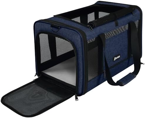 GAPZER Cat Carrier 18x11x11 United Airline Approved, Soft Pet Flying Kennel by GAPZER