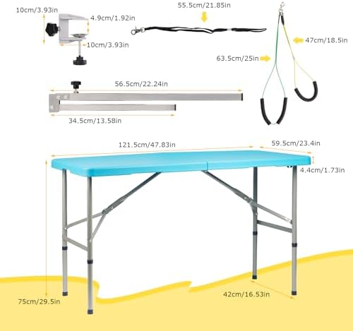 PKNYBZN 47'' Foldable Dog Grooming Table - Image 7