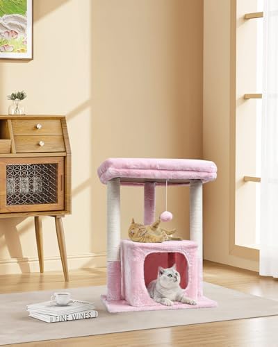 SYANDLVY Pink Cat Tree for Indoor Cats Large Adult - Image 2