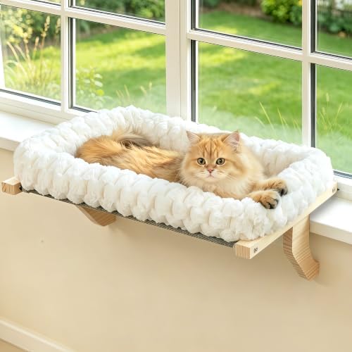 Zoratoo Cloud-Soft Wooden Cat Window Sill Perch by Zoratoo