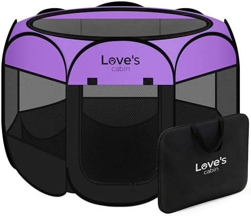 Love's cabin Pet Puppy Dog Playpen, Small Dog Tent Crates Cage Indoor/Outdoor by Lovescabin