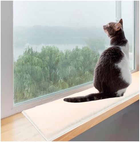 Soft Cat Window Sill Pet Pad Perch, Fluffy Windowsill Pet Mat Pillow Seat Bed by INNOYUMLIN