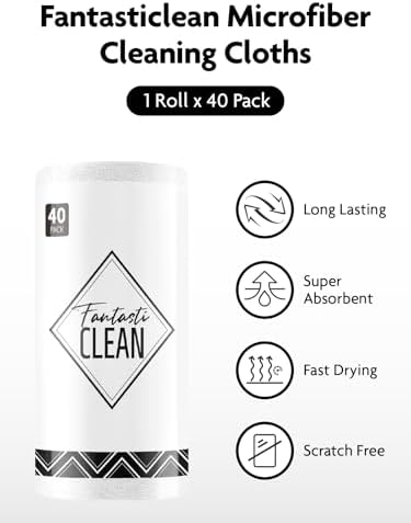 Fantasticlean Microfiber Cleaning Cloth Roll- 40 Sheets - Image 4
