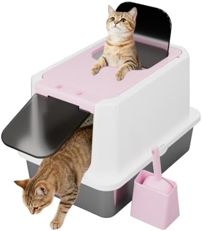 RIZZARI Stainless Enclosed Litter Box: by RIZZARI