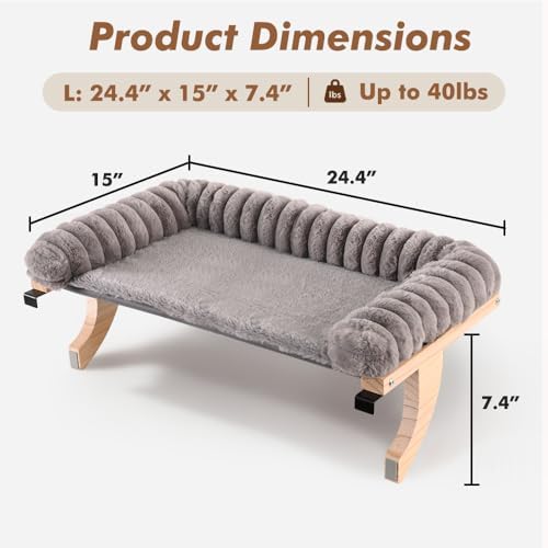 Cloud-Soft Cat Window Sill Perch, Zipper Design Cushion Pet Bed - Image 3