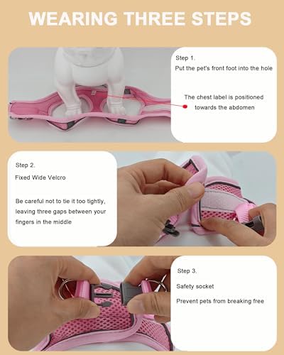 XXS Grey Soft Mesh Dog Harness and Leash Set, No Escape Puppy Harnesses - Image 6