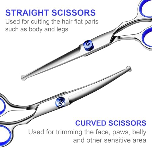 TINMARDA Dog Grooming Kit, Professional Stainless Steel Dog Grooming Scissors - Image 4