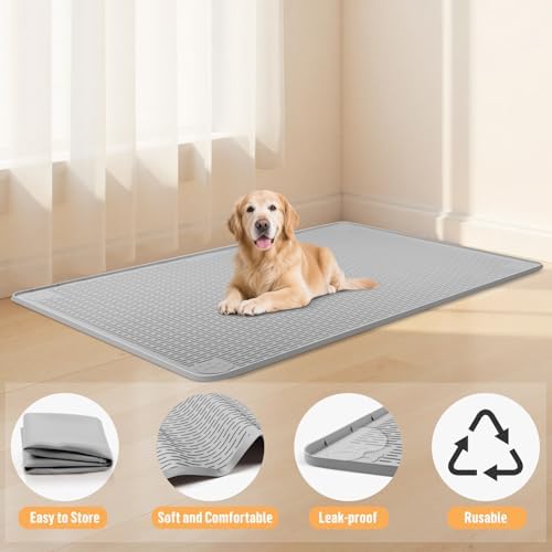 Silicone Dog Bed Mat 50"x 35" Crate Mat - Image 2