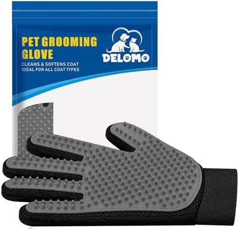 Pet Hair Removal Glove with 255 Silicone Tips by DELOMO