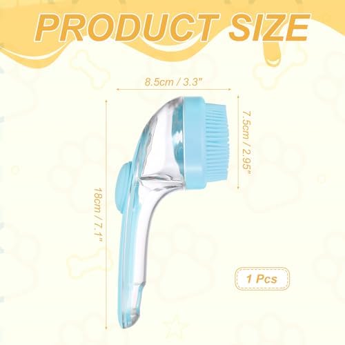 Pet Bath Brush, Dog Shampoo Brush New 2 in 1 Grooming Massage Scrubber Bubble - Image 2