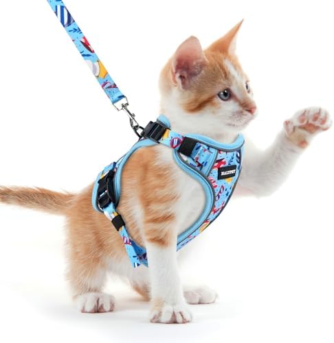 Halypet Cat Harness and Leash Set, Escape Proof Adjustable Harness by DOMoreWithYourPet
