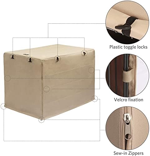 X-ZONE PET Dog Crate Cover Waterproof Kennel Cover, 30 in Beige - Image 6
