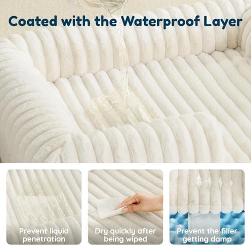 ChiXnuggle Faux Fur Orthopedic Dog Bolster Bed, Waterproof Washable Cover - Image 4