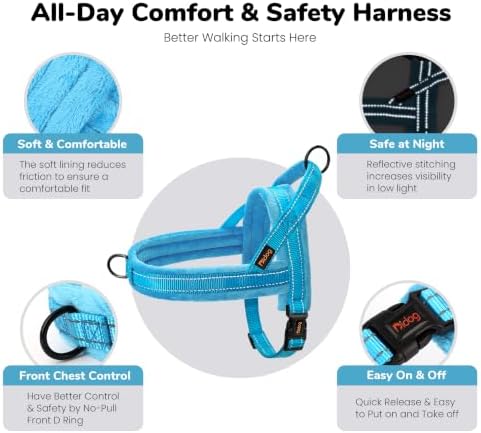 Didog No Pull Dog Harness for Medium Dogs, Soft Flannel Padded - Image 5