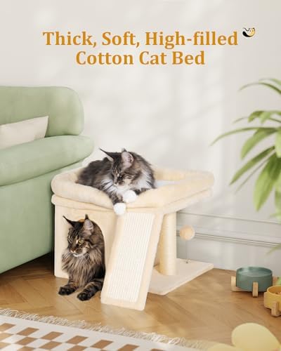 Aechonow Small Cat Tree Tower for Large Cat, Cat Bed House - Image 2