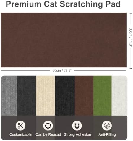 Small Cat Scratcher, 23.6x11.8 Cat Scratch Furniture Protector - Image 2