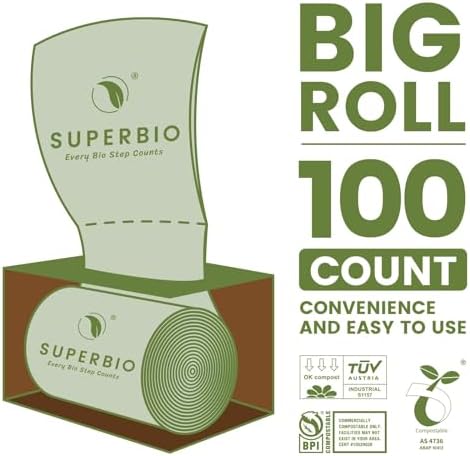 SUPERBIO 13 Gallon Compostable Kitchen Waste Bags, 1 Pack - Image 6