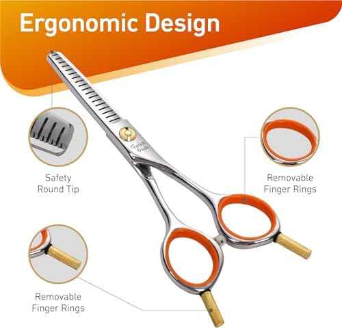 5'' Small Thinning Scissors Lightweight Dog and Cat Grooming Scissors - Image 2