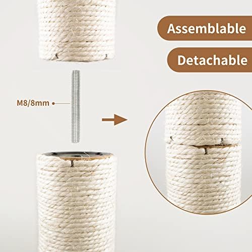 15" Cat Scratching Replacement Posts Natural Sisal Scratcher Post - Image 2