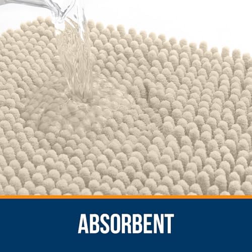 OLANLY Bathroom Rugs 36x24, Extra Soft Absorbent Chenille Bath Rugs - Image 5