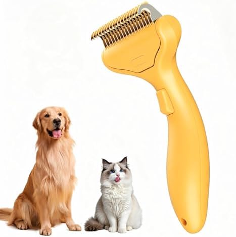 Undercoat Rake for long haired Cats & Small/Medium Dogs – Deshedding Brush & by Unknown