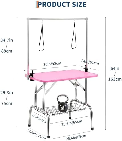 GarveeTech Dog Grooming Table, 36 Inch Pet Grooming Station w/Arm & Noose - Image 6