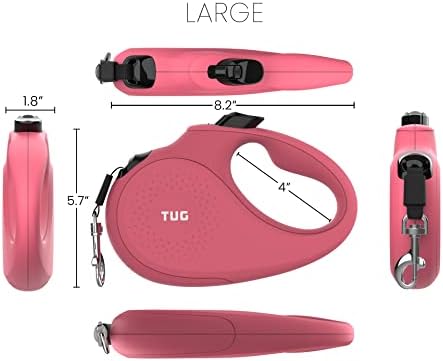 TUG Monochrome 360° Tangle-Free Retractable Dog Leash | 16 ft Strong Nylon Tape - Image 3