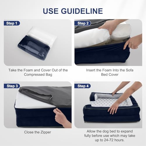 FURTIME Orthopedic Medium Dog Bed, Supportive Waterproof Pet Bed - Image 7