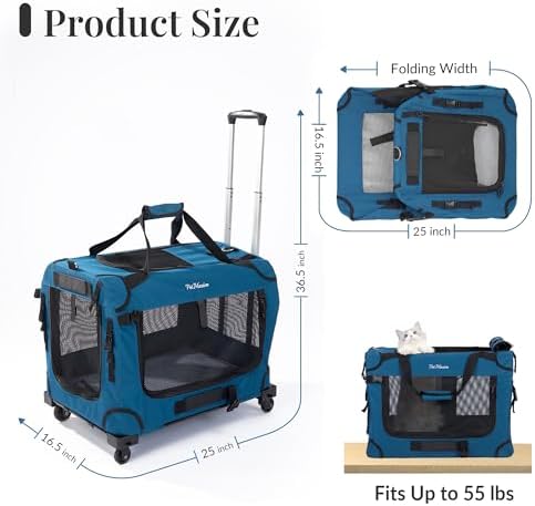 Extra Large Rolling Cat Carrier - Image 5