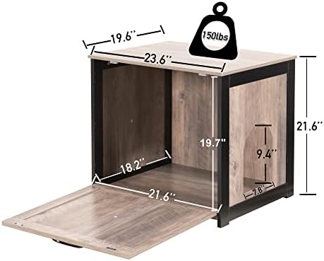 DWANTON Cat Litter Box Enclosure, Hidden Litter Box Furniture, 23.6 Inches - Image 4