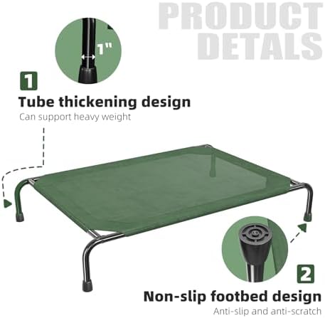 Simple Trending Raised Dog Bed for Large Dogs, Waterproof Dog Cot - Image 4