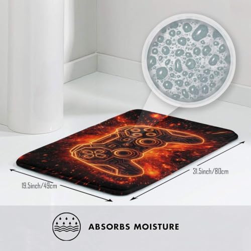 Game Joystick Gaming Bath Mat Non-Slip Soft Microfiber Bathroom Rugs Washable - Image 5