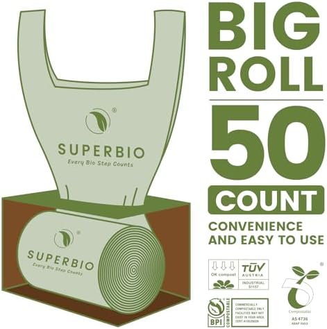 SUPERBIO 1.6 Gallon Compostable Food Scrap Bags - Image 4