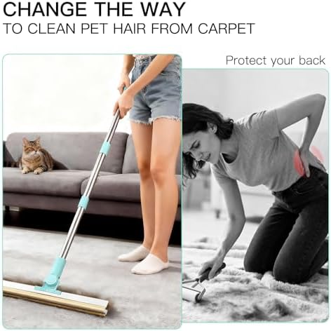 Carpet Rake for Pet Hair Removal, Upgraded 3 In 1 Reusable Dog Hair Carpet Rake - Image 2