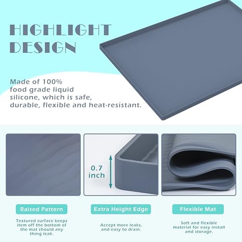 URMONA Waterproof Silicone Under Sink Mat, 22 x 22 in, Flexible Shelf Liner - Image 3