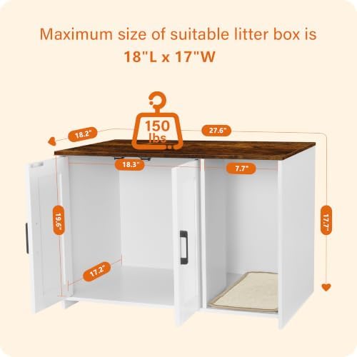 DWANTON Cat Litter Box Enclosure, - Image 6