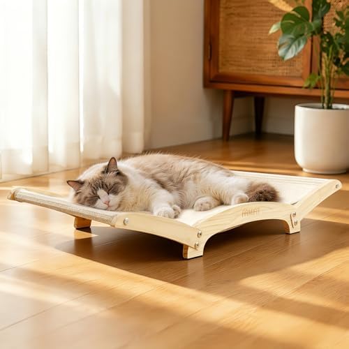 28-Inch Cat Scratching Bed, Natural Sisal Scratching Pad by Famifit