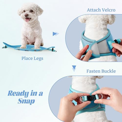No Pull Dog Puppy Harness and Leash Set Reflective Mesh Vest Small - Image 4
