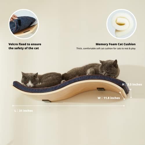 LIORCE Cat Wall Shelf with Two Steps - Image 3