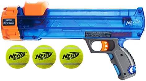 Nerf Dog Tennis Ball Blaster Dog Toy, 12 Inch Translucent Blaster - Image 5